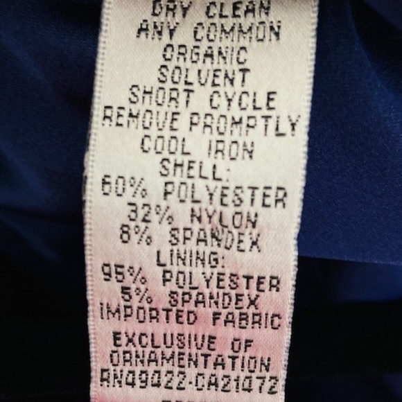 🍍Jessica McClintock Royal Blue Strapless Dress 4P - Picture 6 of 6